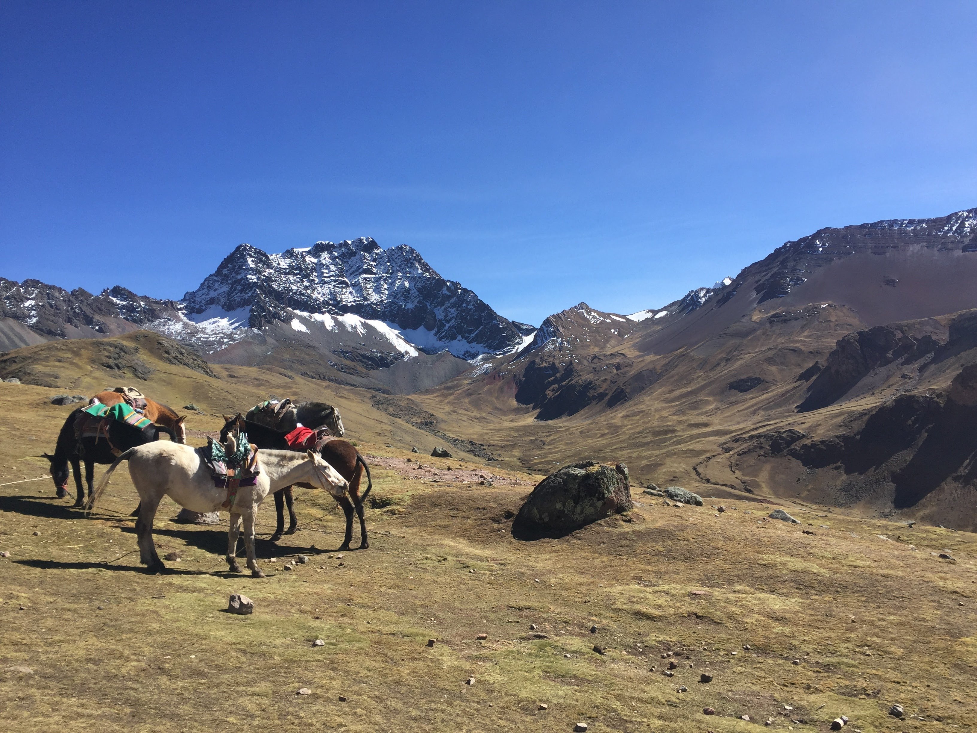 Hiking at Mount Vinicunca, Peru's rainbow mountain