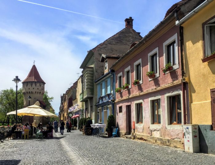 colorful Sibiu restaurants in the center