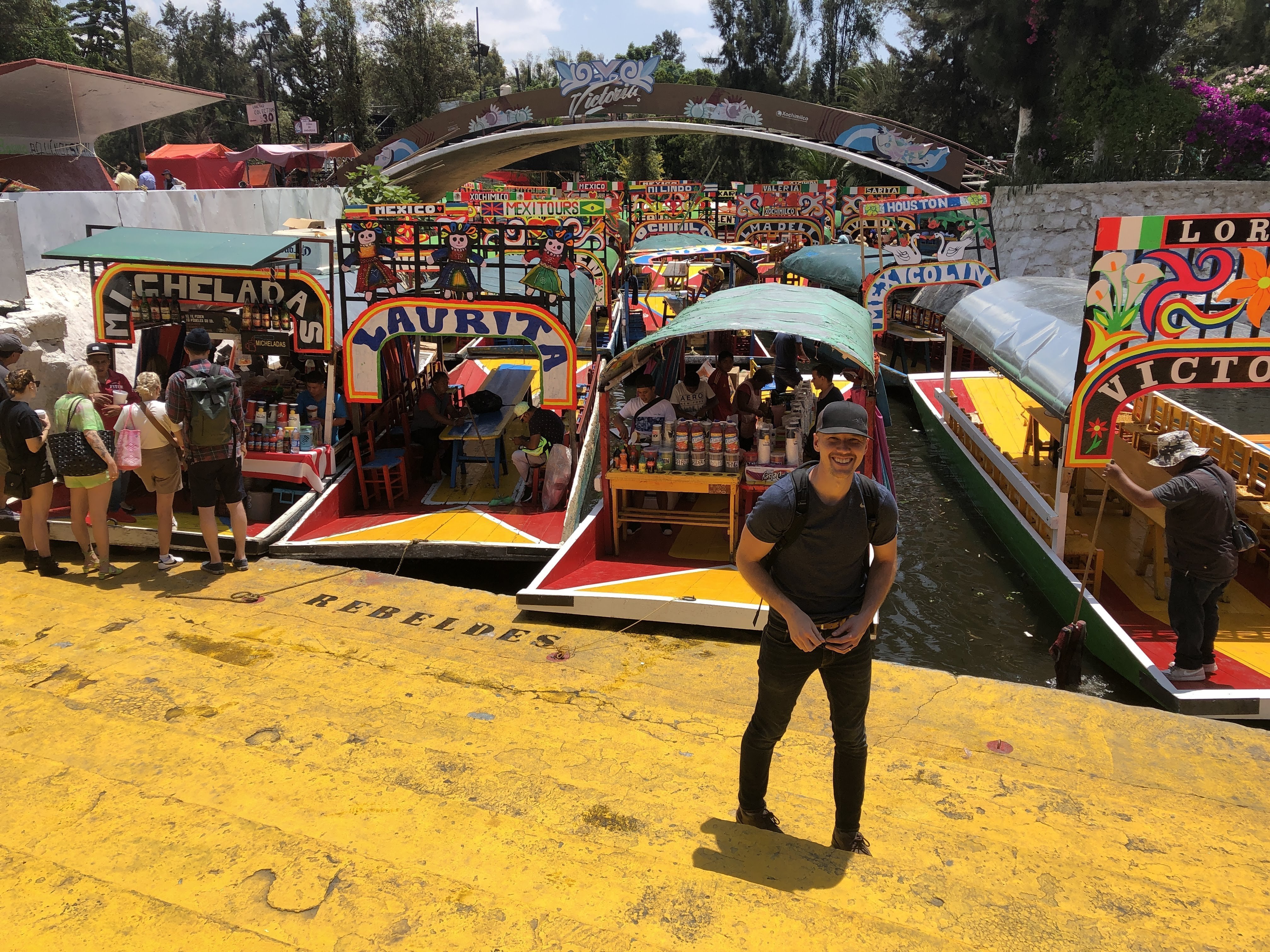 Xochimilco docks at Embarcadero Nuevo Nativitas