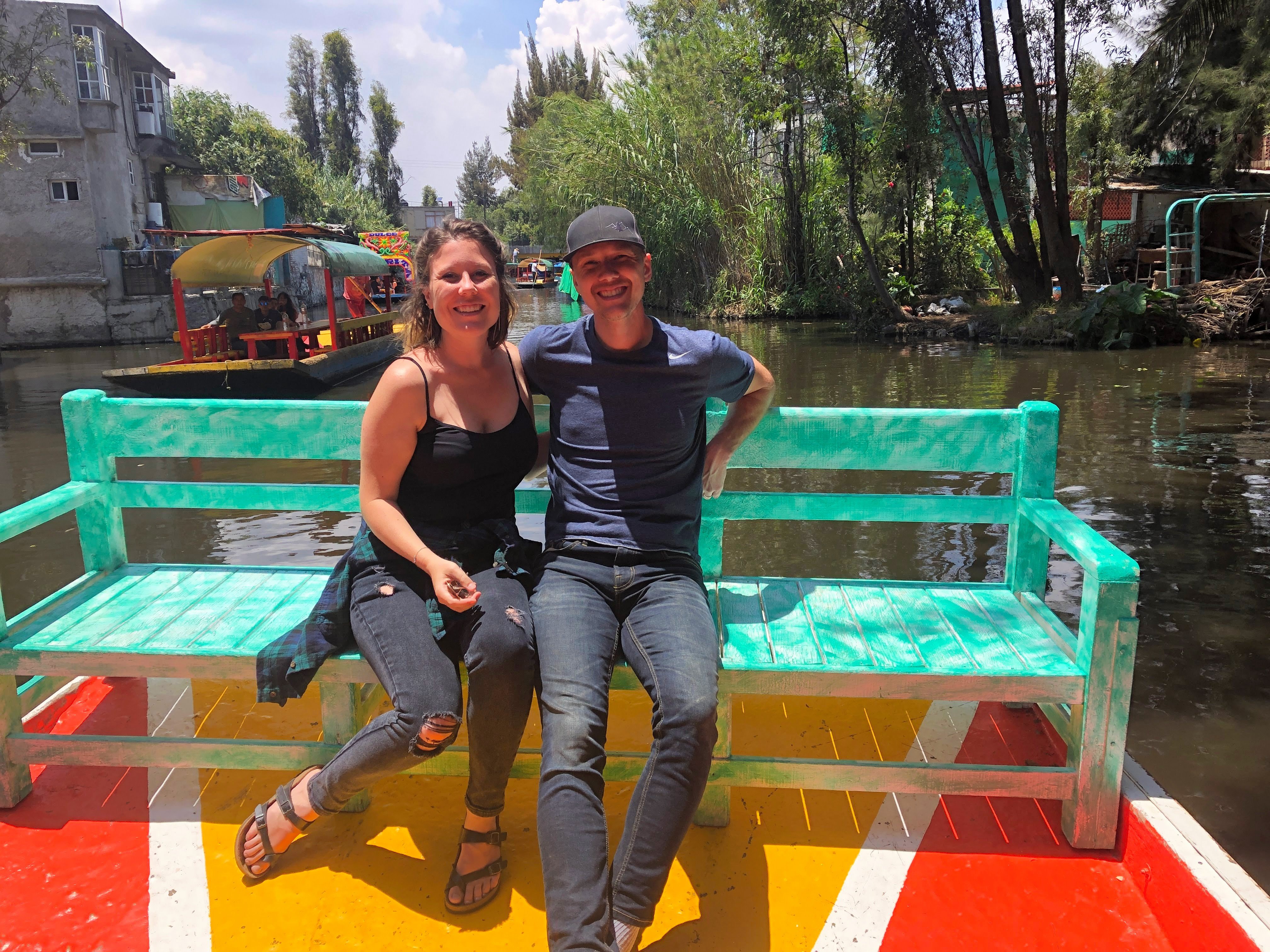 Dan and Di in Xochimilco