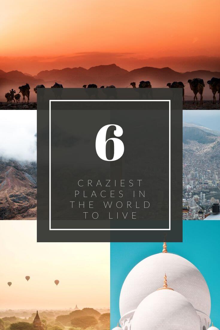 Crazy places to live Pinterest pin
