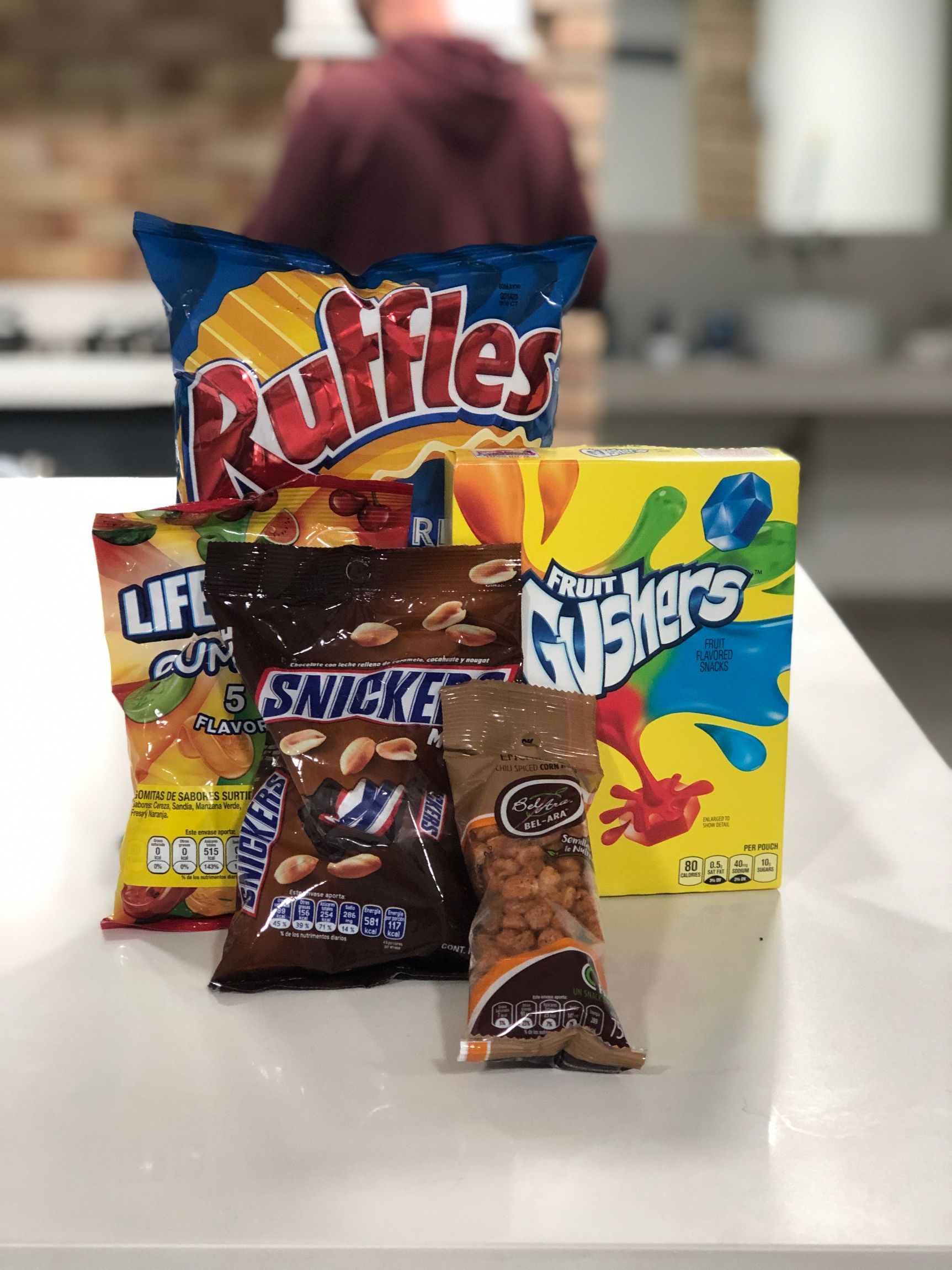 collection of snacks for our road trip