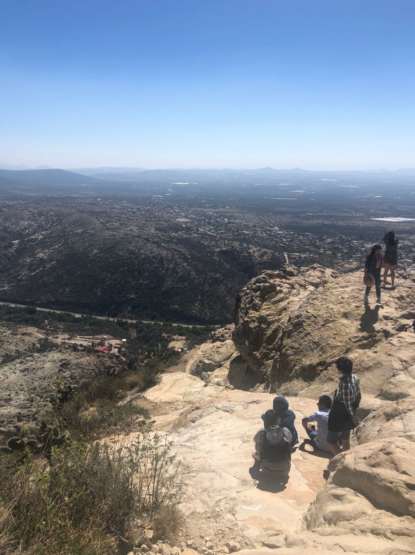 The view of Bernal and beyond from the top of Pena de Bernal